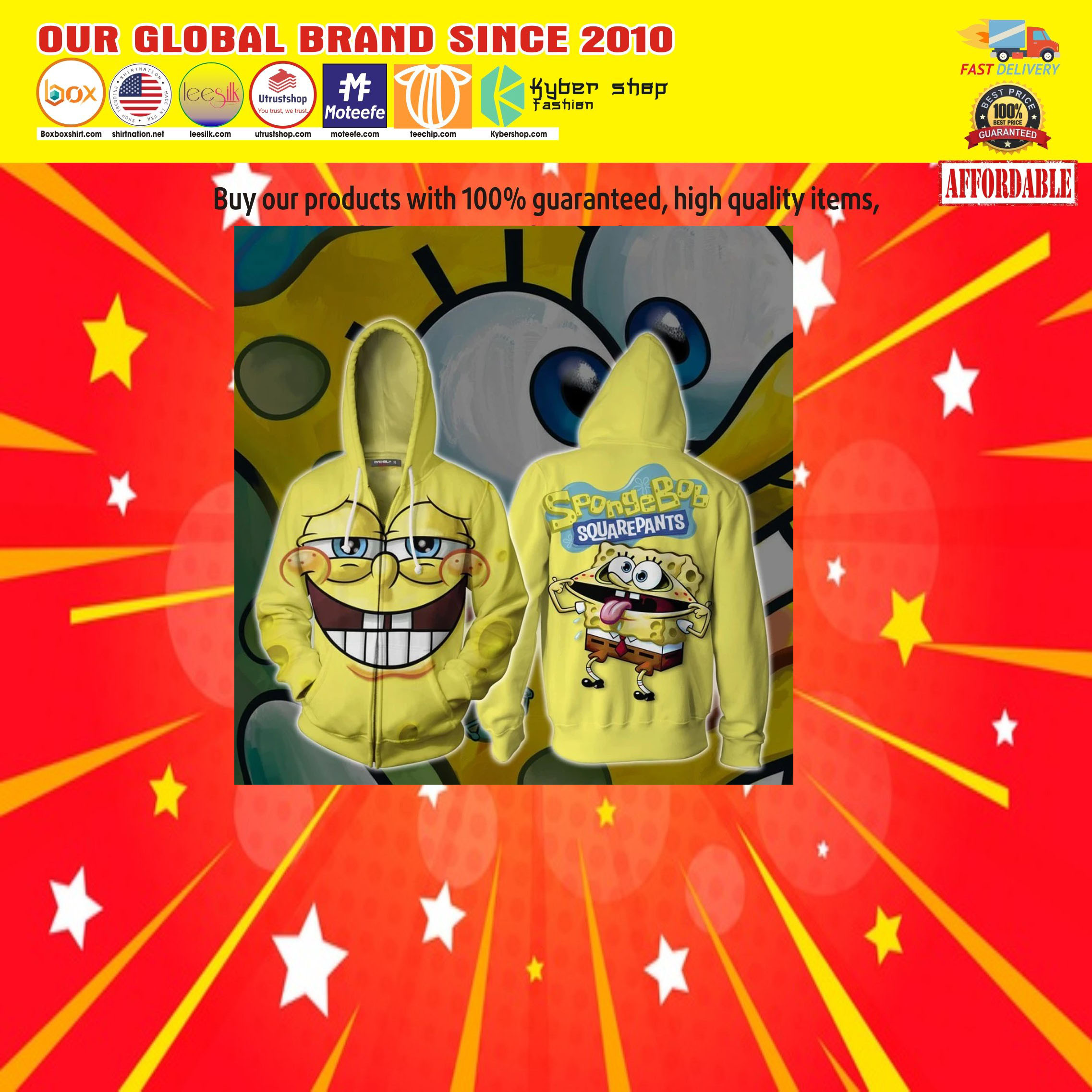 Spongebob squarepants unisex 3d hoodie 4 Spongebob squarepants unisex 3d hoodie8