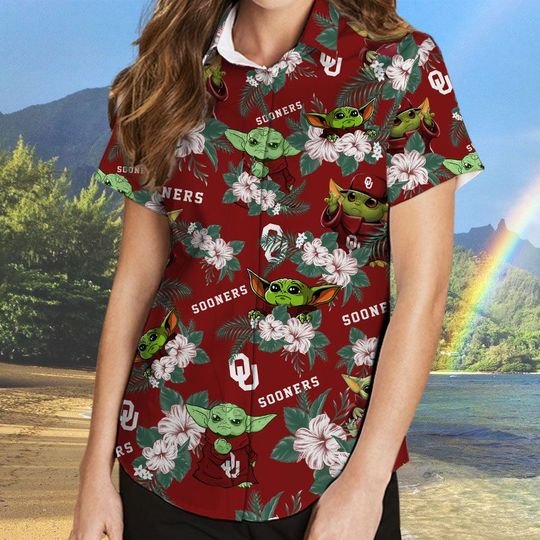Oklahoma Sooners And Yoda Hawaiian And Beach Short2