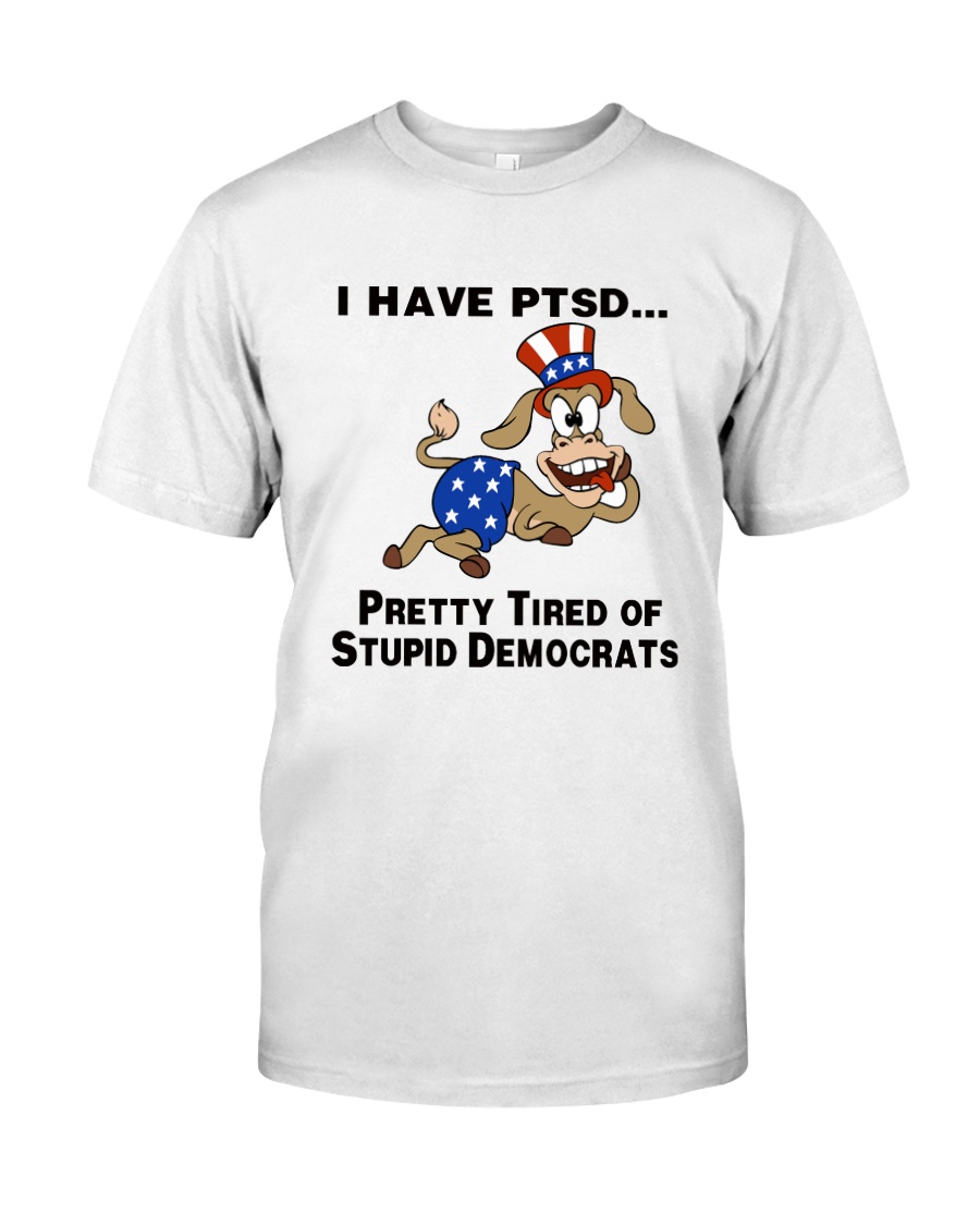 Cow I Have Ptsd Pretty Tired Of Stupid Democrats Shirt2