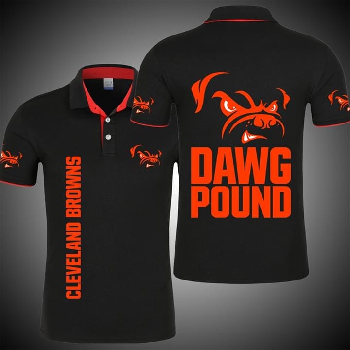 Cleveland Browns Dawg Pound 3d polo shirt