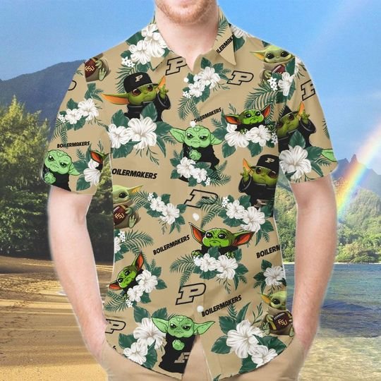 Purdue Boilermakers And Yoda Hawaiian And Beach Short