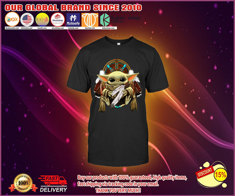Baby yoda Native American shirt 3 Baby yoda Native American shirt 1