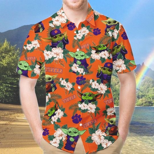 Clemson Tigers And Yoda Hawaiian And Beach Short