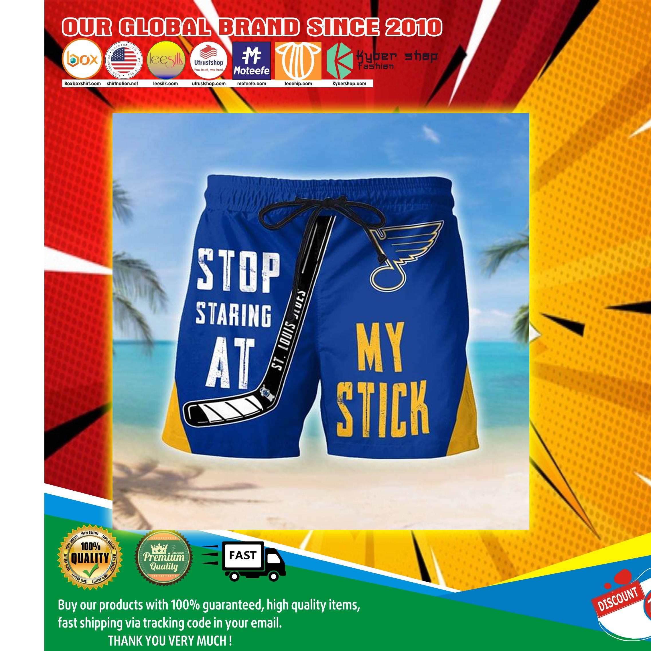 ST louis blues staring at my stick beach short 5 ST louis blues staring at my stick beach short1
