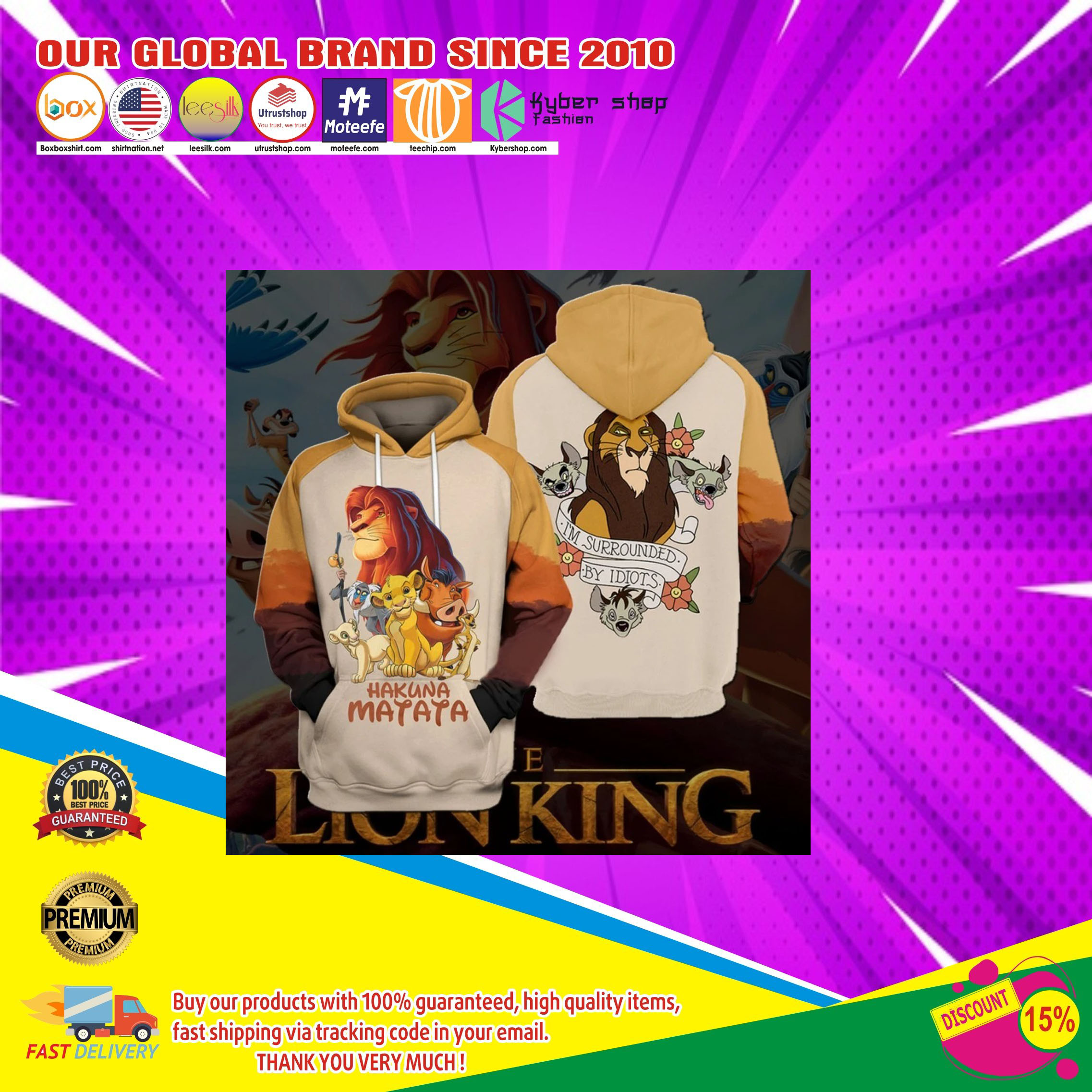 The lion king 3d hoodie 4 The lion king 3d hoodie6