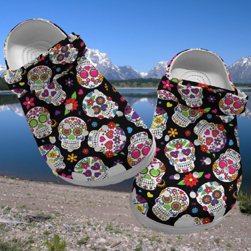Sugar Skull crocs crocband clog 3 Sugar Skull crocs crocband clog 2