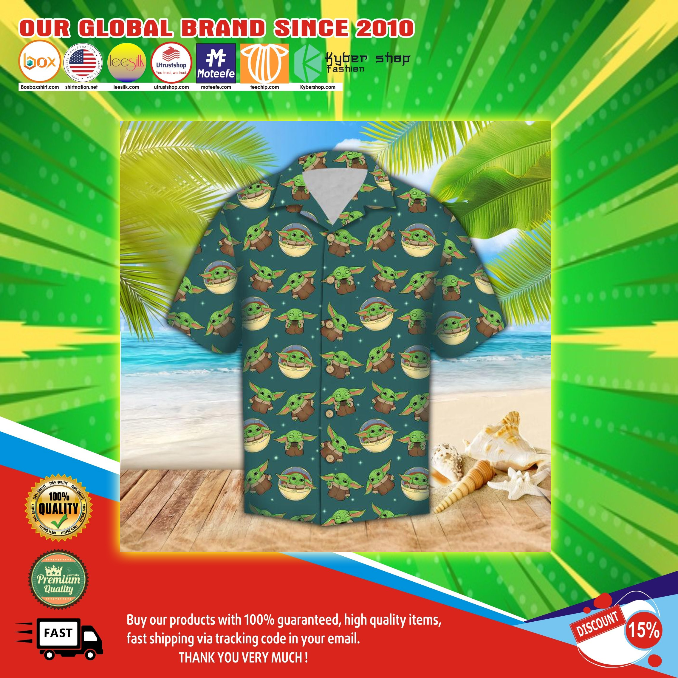 Baby Yoda Hawaiian shirt4