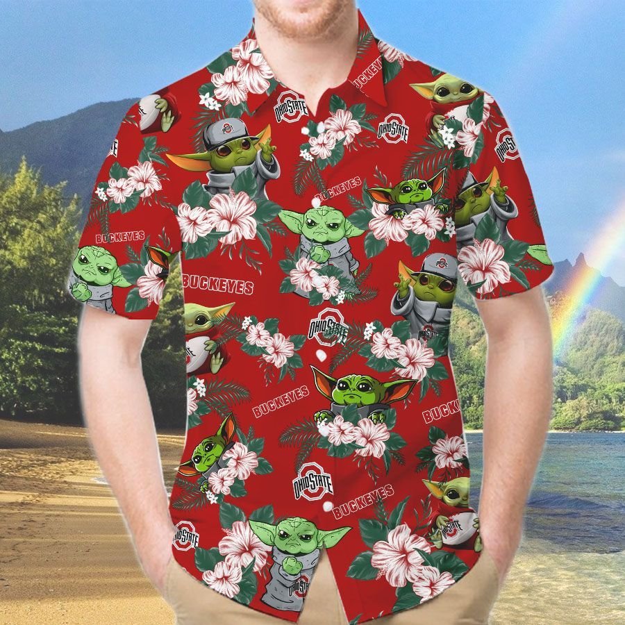 Ohio State Buckeyes And Yoda Hawaiian And Beach Short