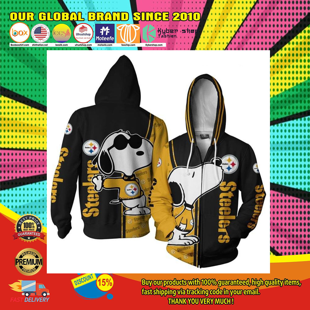 Pittsburgh Steelers Snoopy 3d Over Print Hoodie 4 Pittsburgh Steelers Snoopy 3d Over Print Hoodie 2
