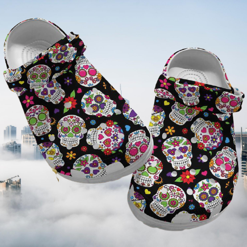 Sugar Skull crocs crocband clog 4 Sugar Skull crocs crocband clog 3
