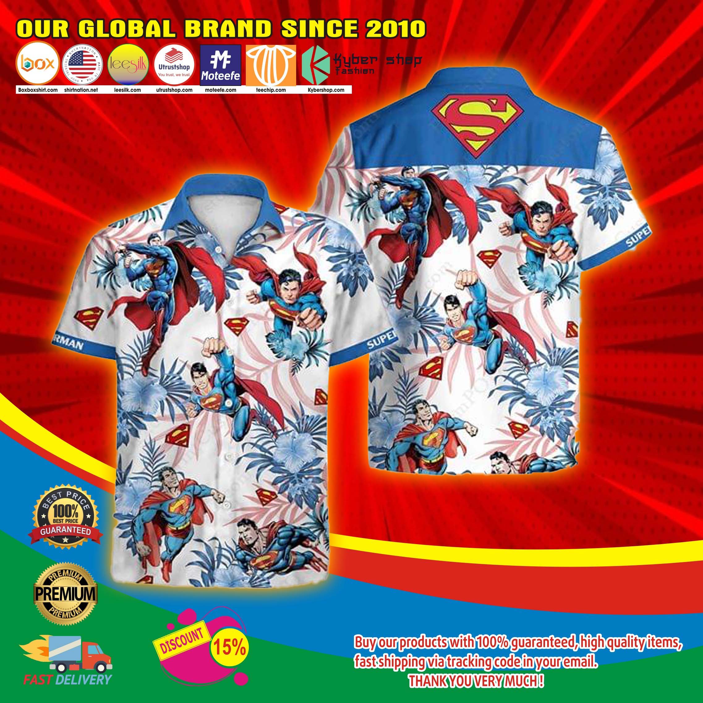 Super man Hawaiian shirt 4 Super man Hawaiian shirt 3