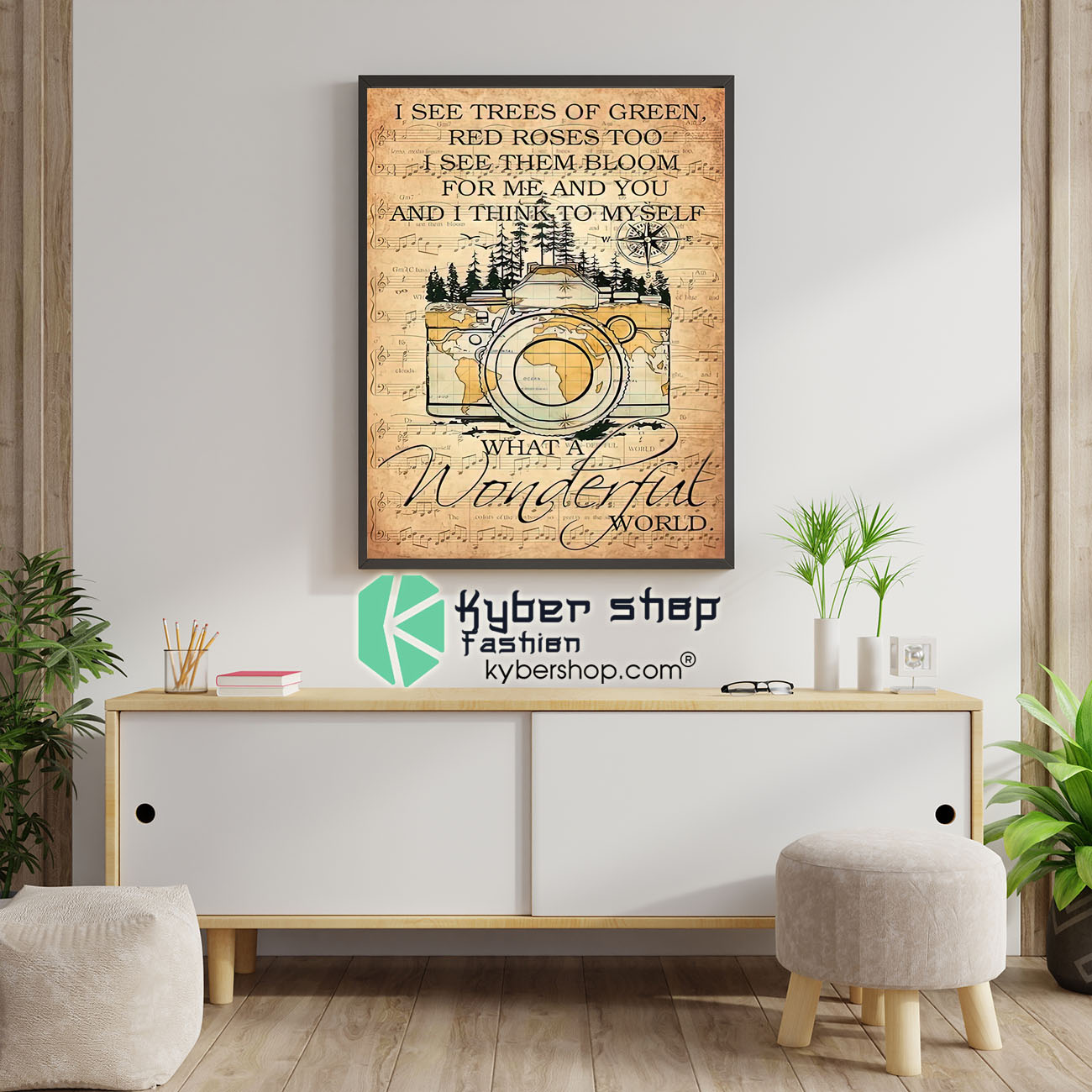 Photography I see trees of green red roses too I see them bloom for me and you poster 1