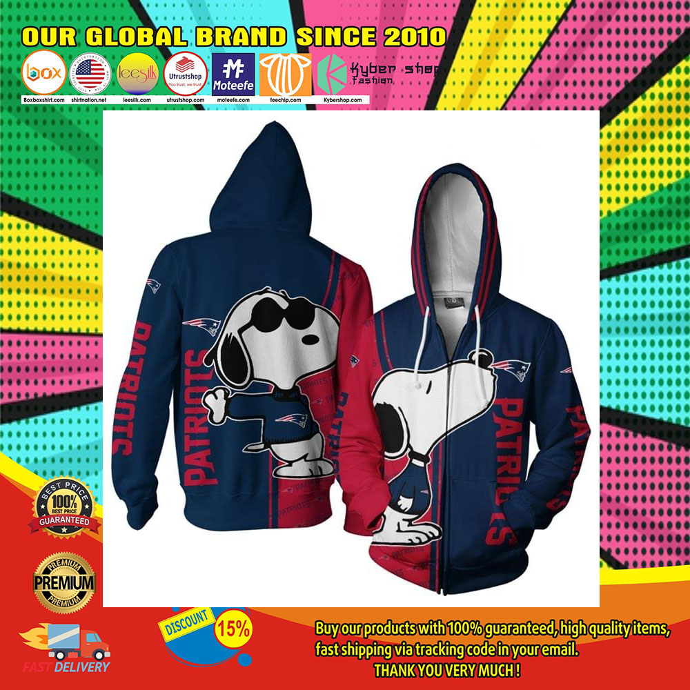 New England Patriots Snoopy dog 3D hoodie 4 New England Patriots Snoopy dog 3D hoodie1