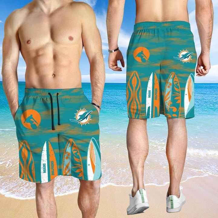 Miami Dolphins Hawaiian shirt And Beach SHORT 3 Miami Dolphins HAWAIIAN And Beach SHORT3