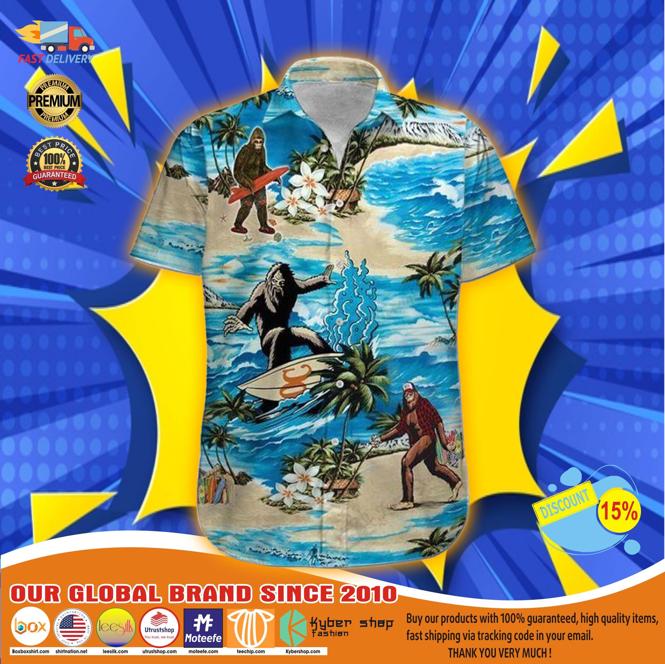 Big foot hawaiian shirt 6