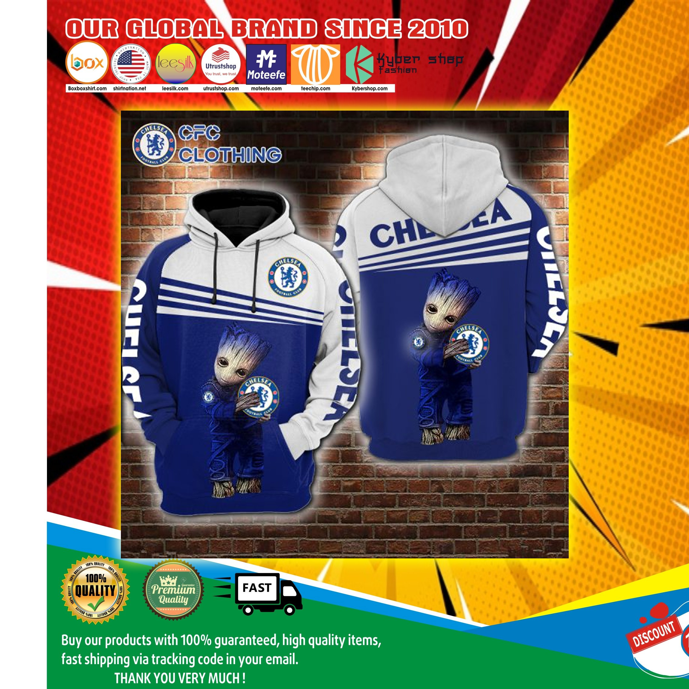 Groot Hug Chelsea 3d over print hoodie4