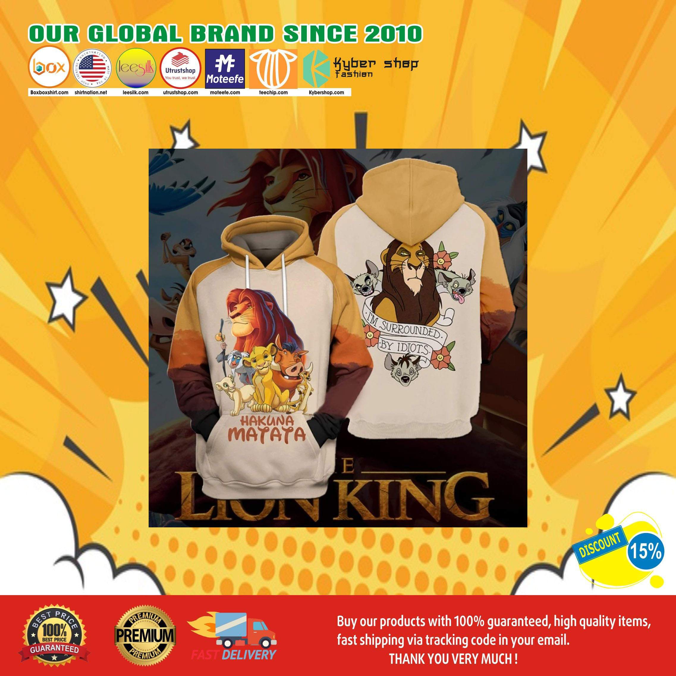 The lion king 3d hoodie 3 The lion king 3d hoodie7