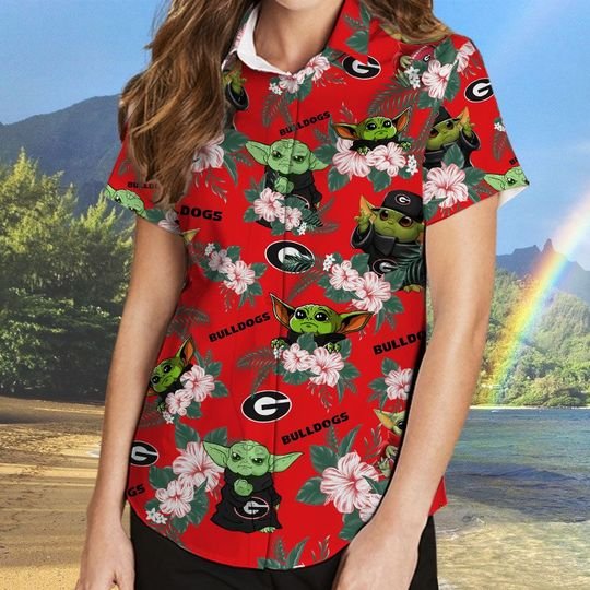 Georgia Bulldogs Yoda Hawaiian And Beach Short2