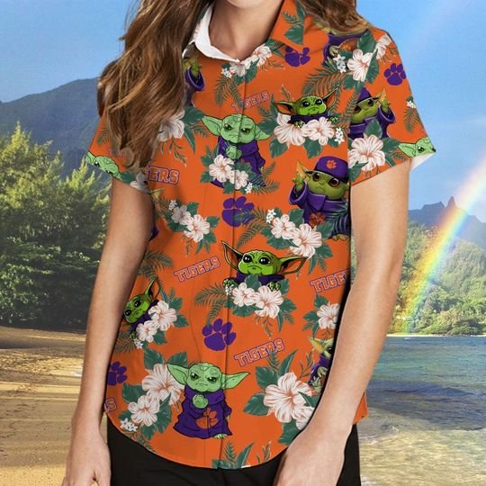 Clemson Tigers And Yoda Hawaiian And Beach Short 2