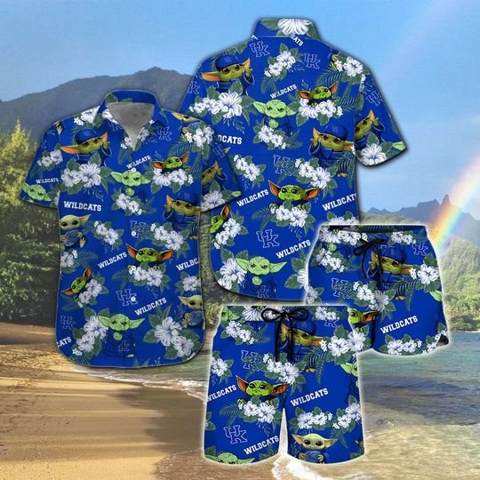 Kentucky Wildcats And Yoda Hawaiian And Beach Short1