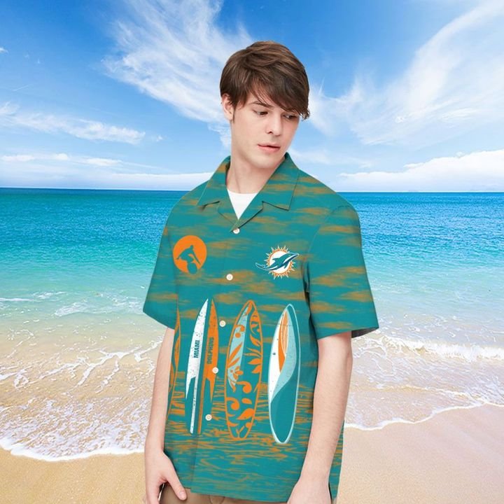 Miami Dolphins Hawaiian shirt And Beach SHORT 4 Miami Dolphins HAWAIIAN And Beach SHORT1