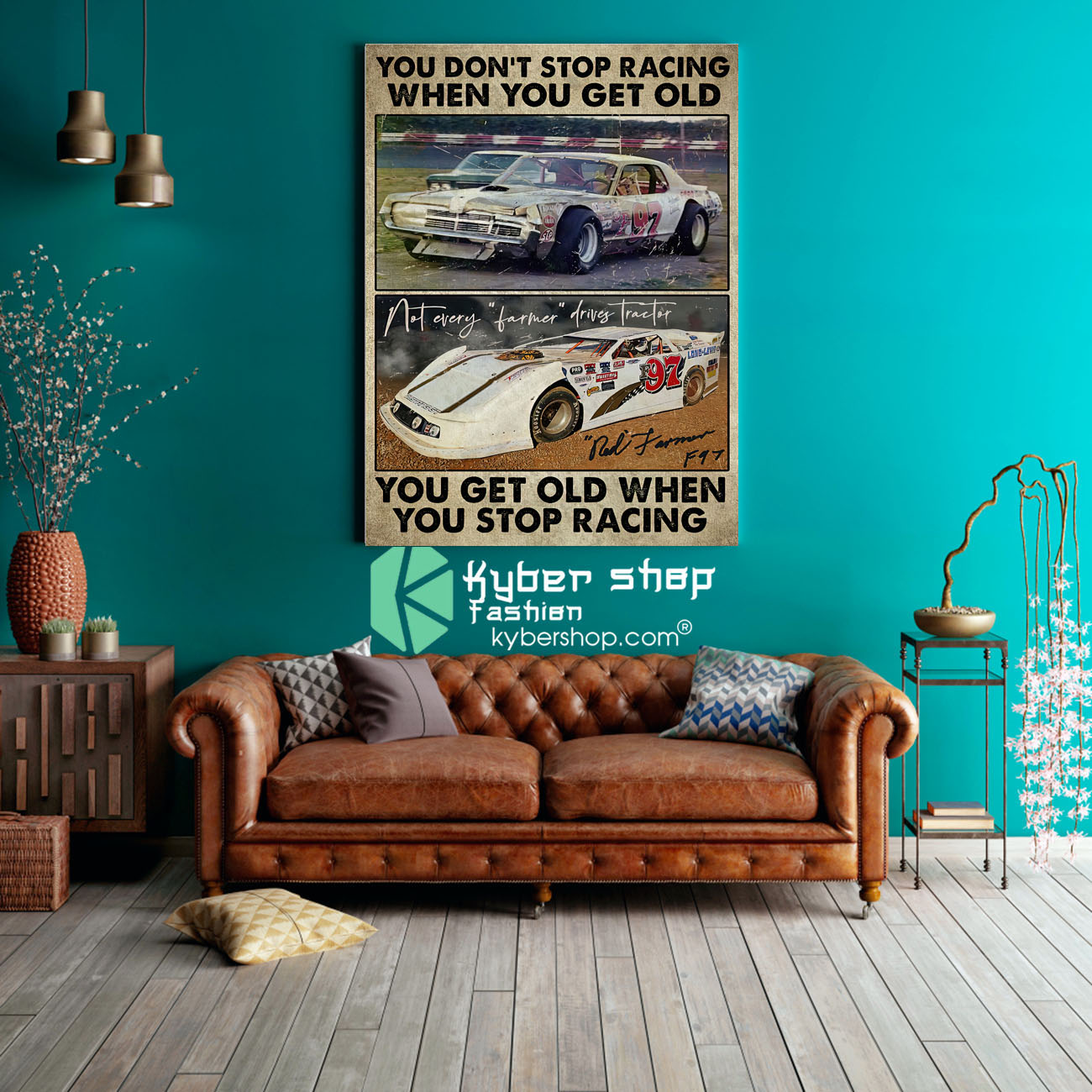 Dirt track You dont stop racing when you get old poster 3