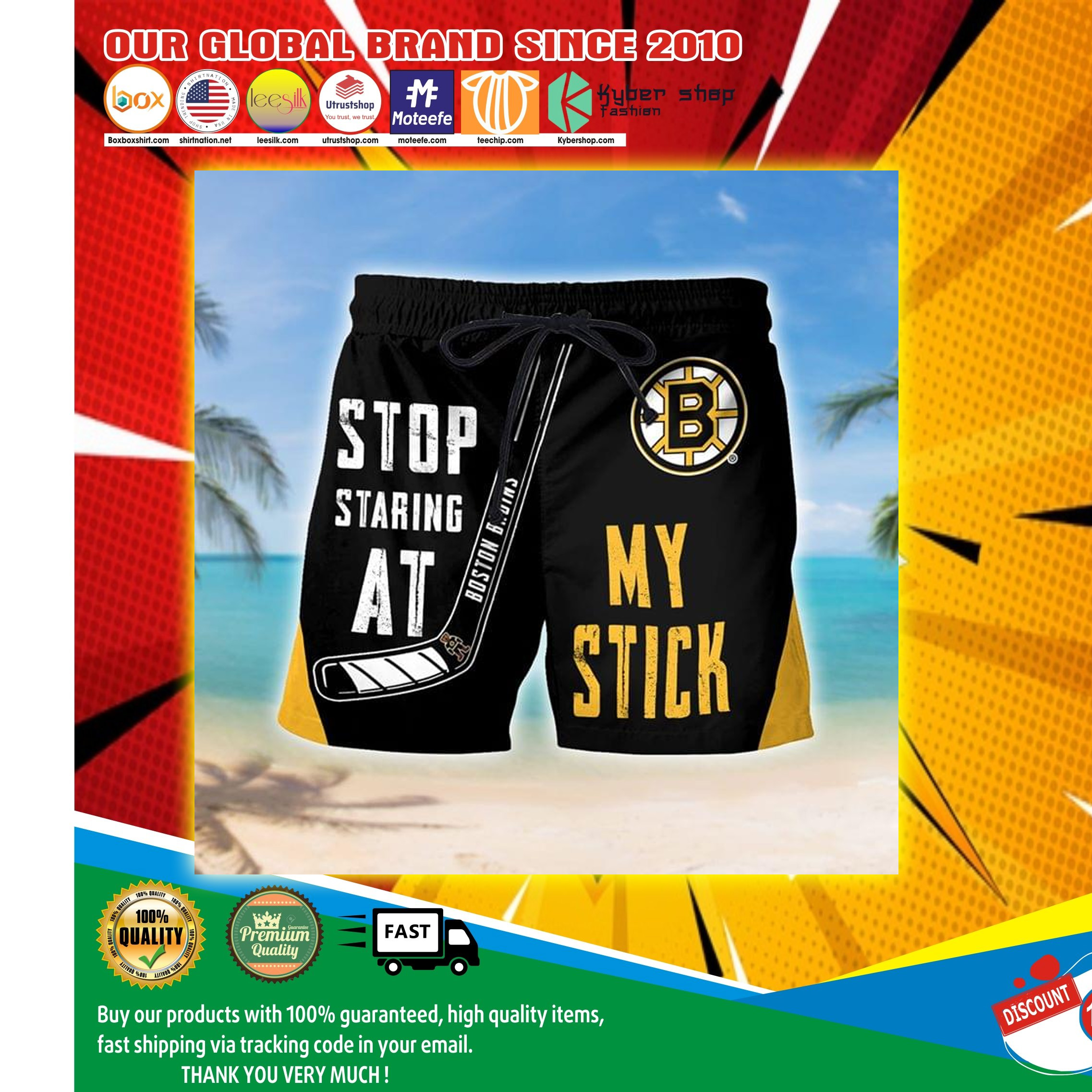 Boston stop staring at my stick beach short1