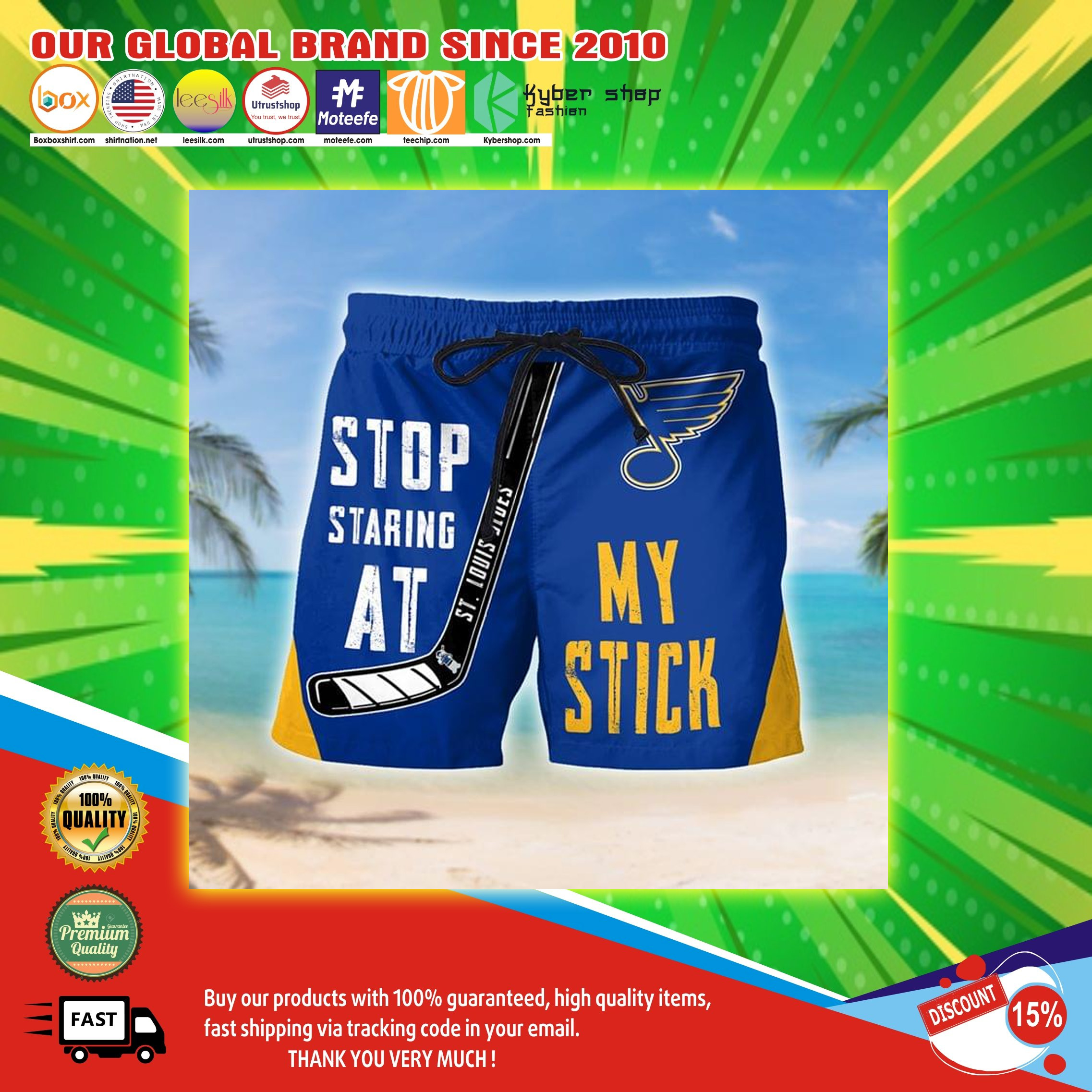 ST louis blues staring at my stick beach short 4 ST louis blues staring at my stick beach short2