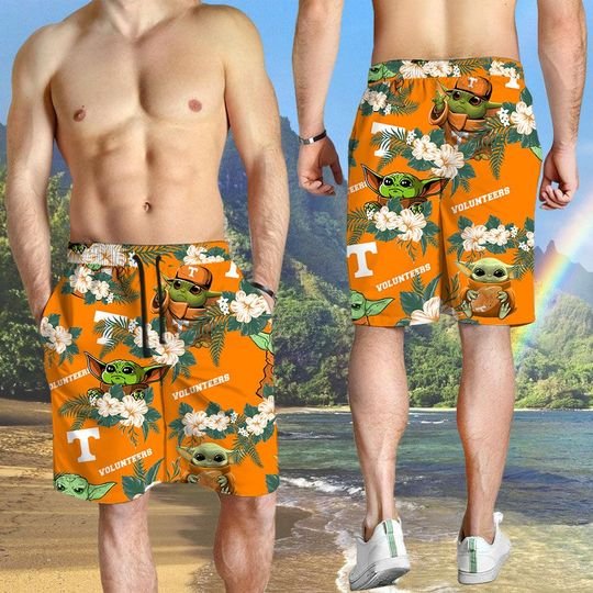 Tennessee Volunteers And Yoda Hawaiian And Beach Short 4 Tennessee Volunteers And Yoda Hawaiian And Beach Short2