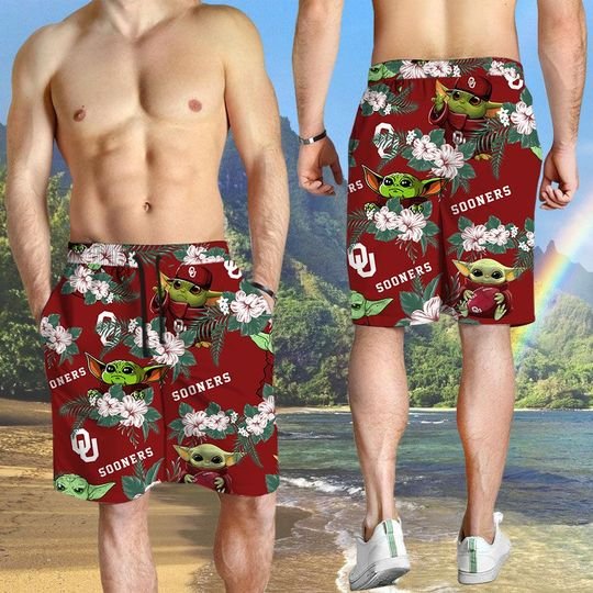 Oklahoma State Cowboys And Yoda Hawaiian And Beach Short 3 Oklahoma Sooners And Yoda Hawaiian And Beach Short3