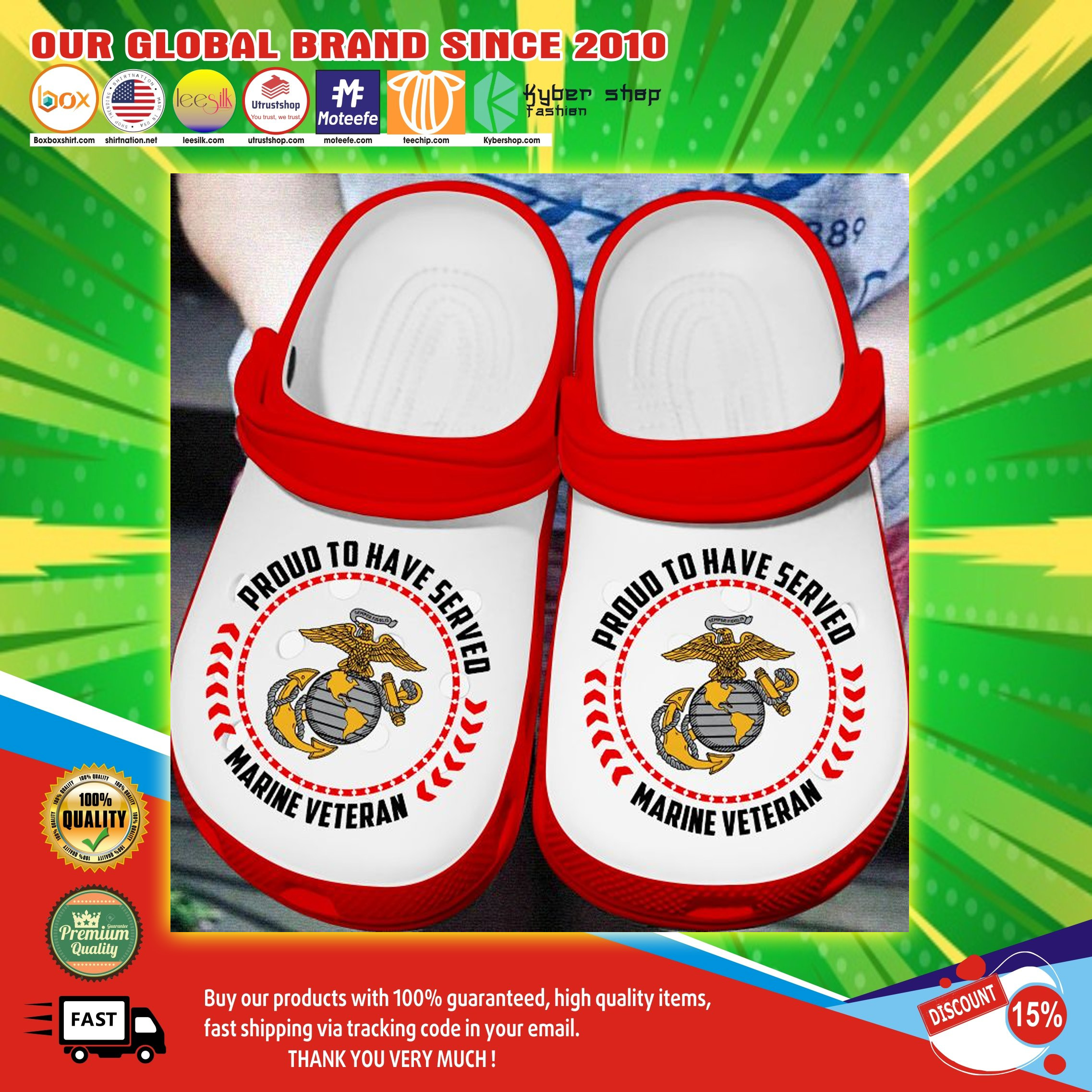 Marine veteran proud to have serveo Crocs Clog Shoes 3 Marine veteran proud to have serveo Crocs Clog Shoes 3