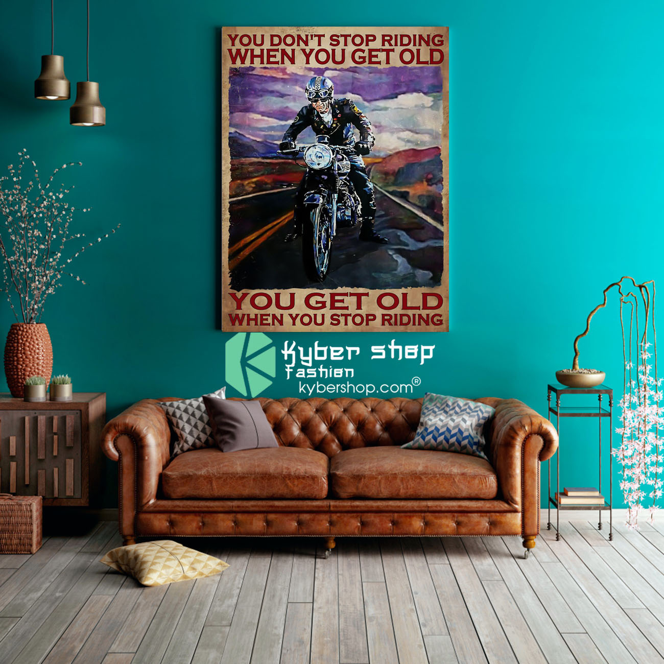 Biker you dont stop riding when you get old poster 3