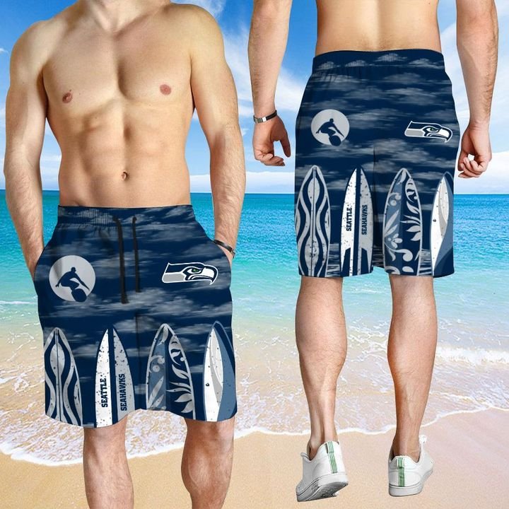 Seattle Seahawks HAWAIIAN And Beach SHORT3