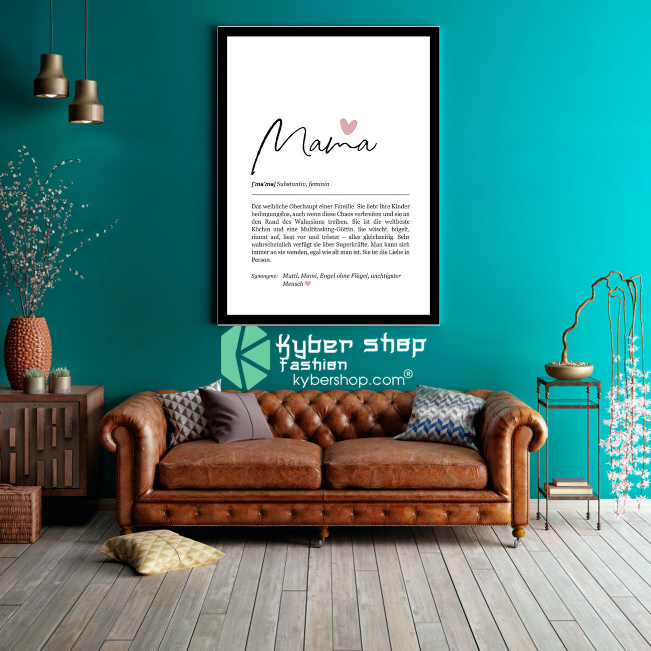 Mama substantiv feminin das weibliche einer familie poster 3