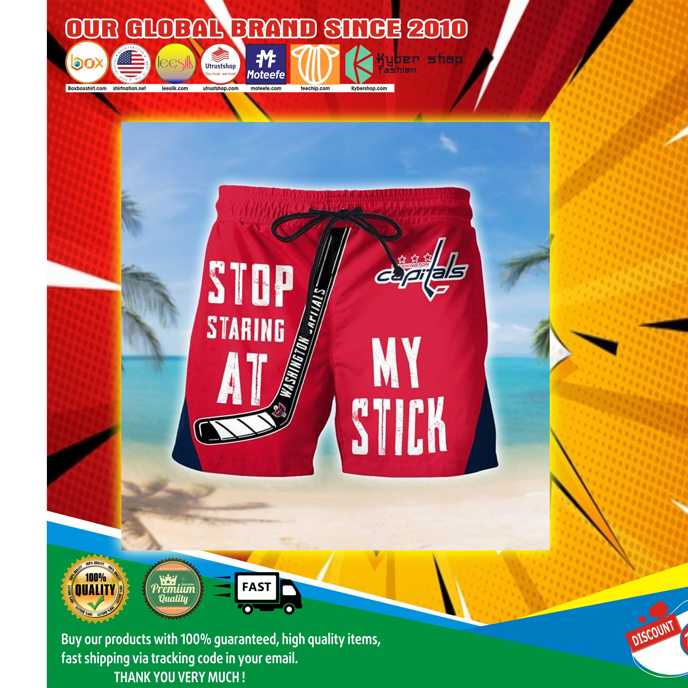 Washington Capitals Stop staring at my stick beach short 5 Washington Capitals Stop staring at my stick beach short1