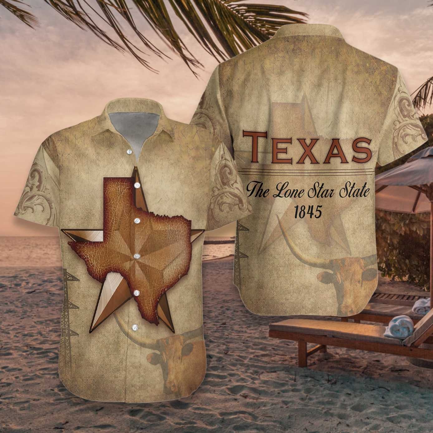 Texas The Lone Star State hawaiian shirt