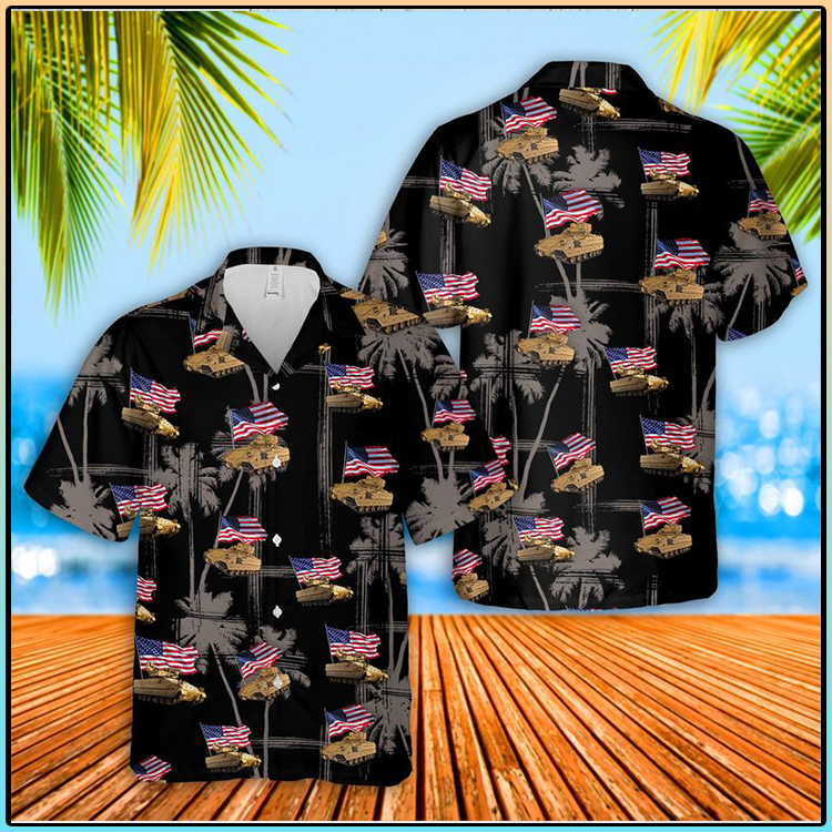 Black US Army M2A3 Bradley 4th Of July Hawaiian And Short