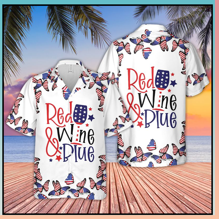 17 Red Wine Blue Hawaiian Shirt 1