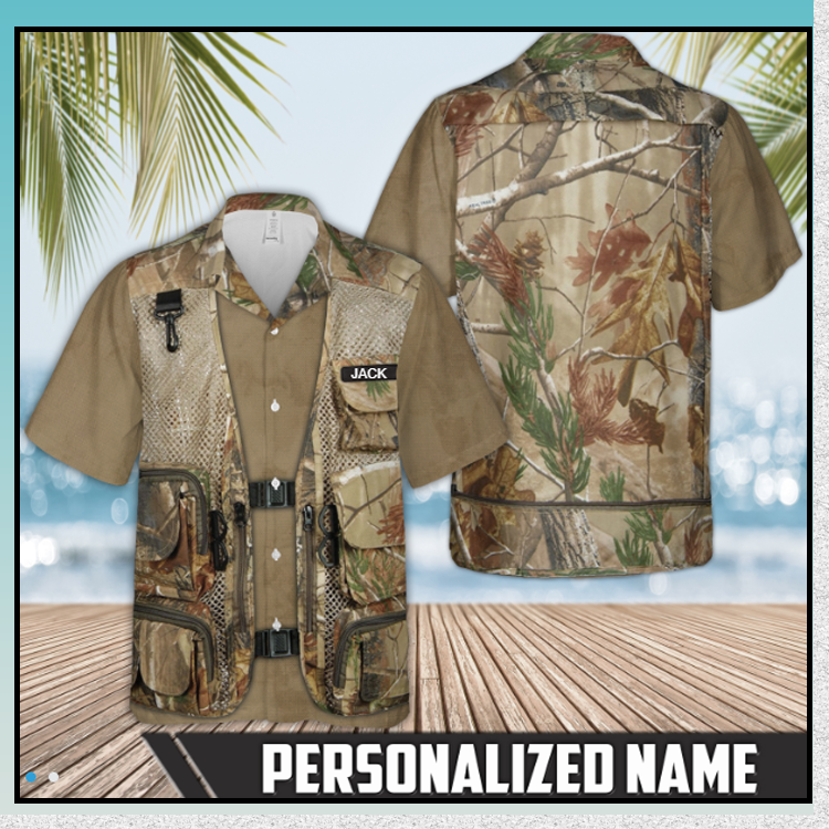 9 Hunting Tactical Camo Vest Hawaiian Shirt 1