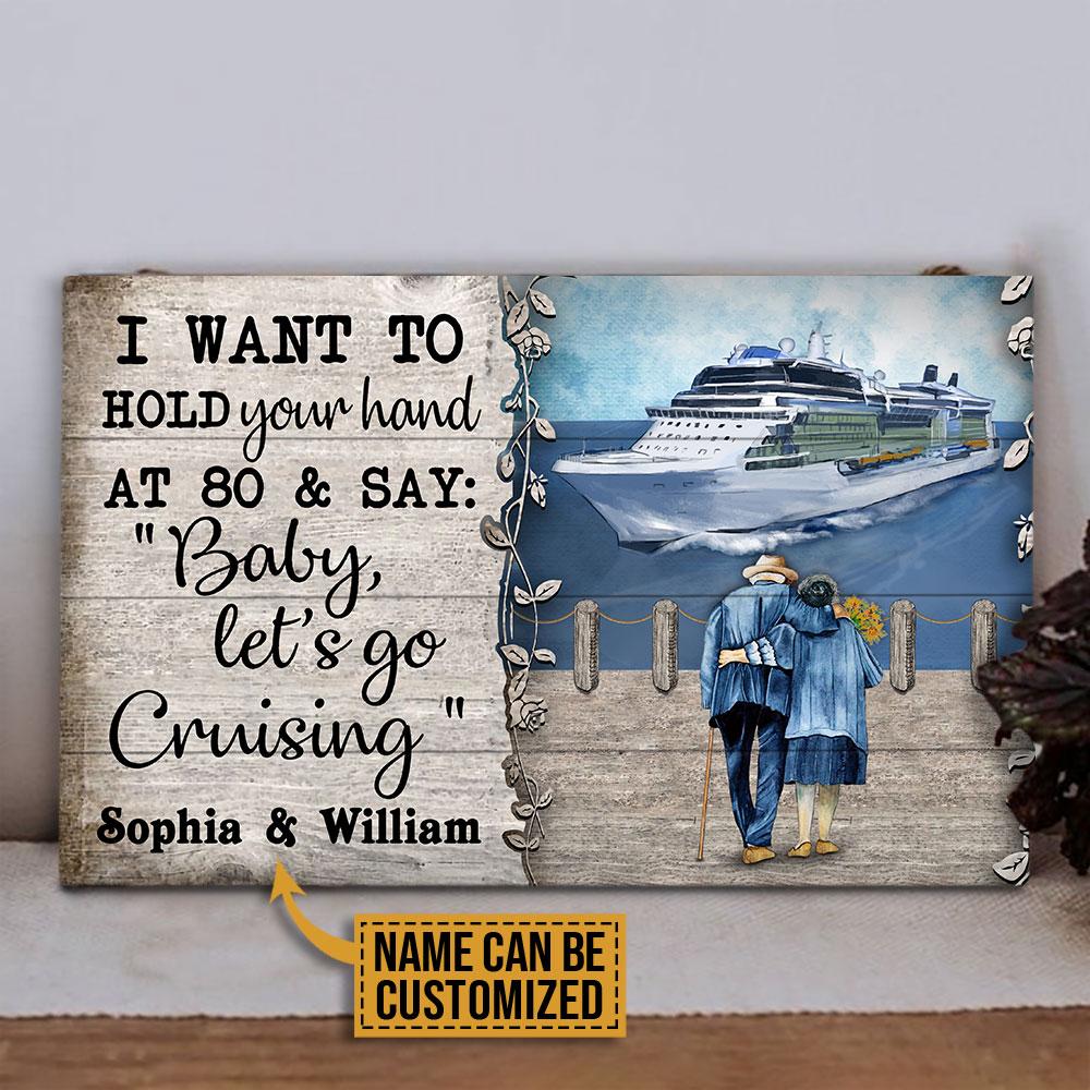 Personalized I want to hold your hand and say let's go cruising Wood Rectangle Sign 3 Personalized Cruising Baby Lets Go Customized Wood Rectangle Sign1