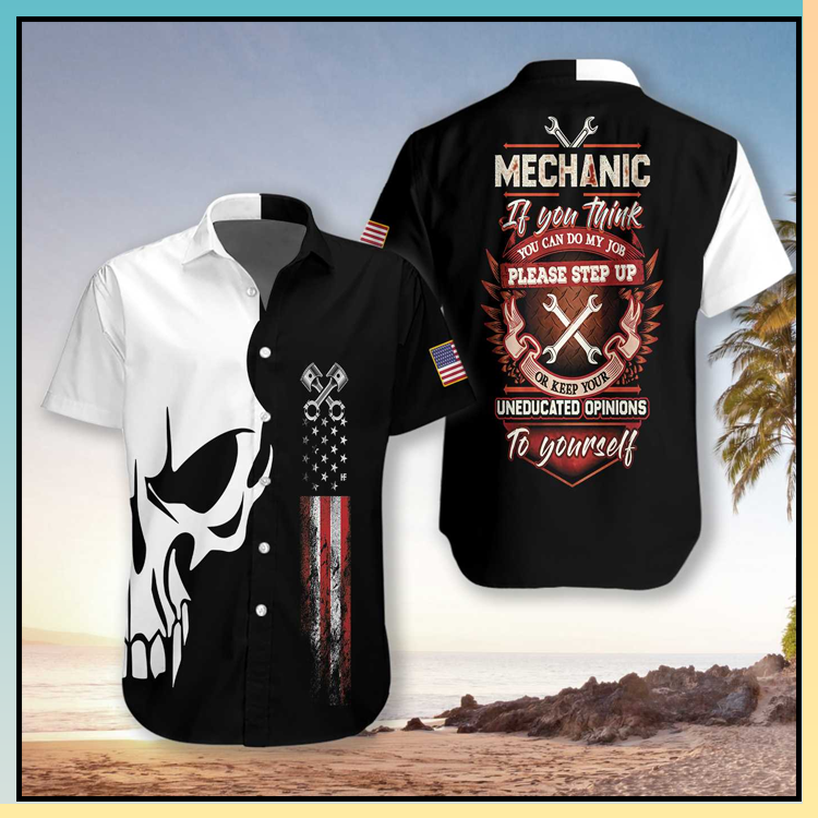 Mechanic Proud Skull Hawaiian Shirt - LIMITED EDITION 4 8.4-2