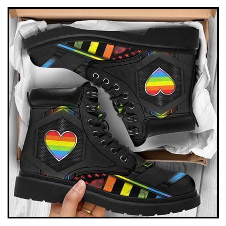 Lgbt rainbow heart timberland boots - LIMITED EDITION 3 9.3 1
