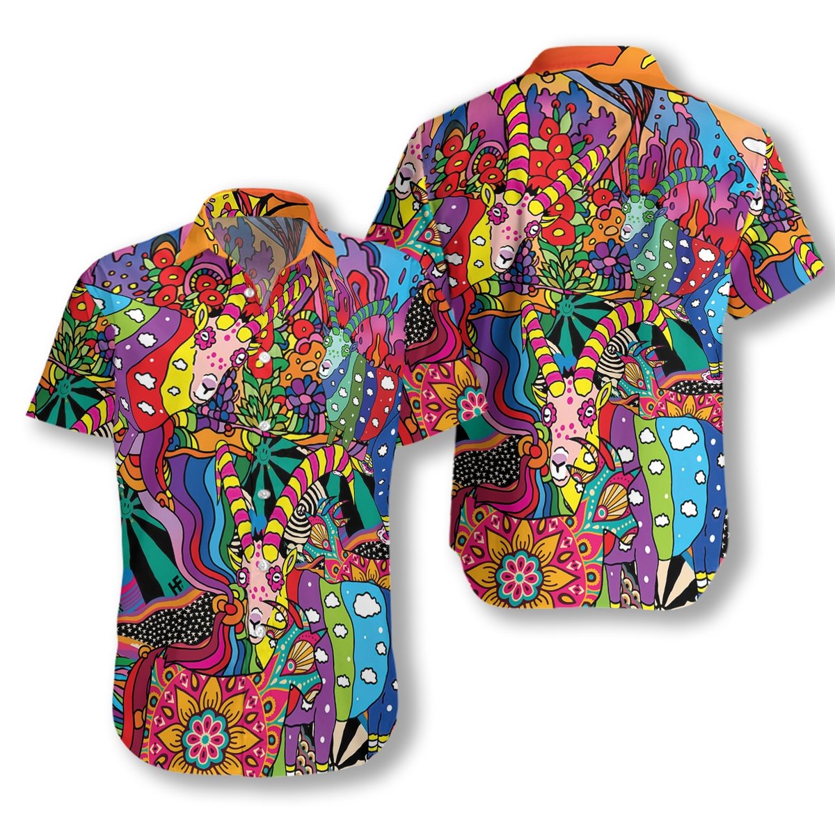 15 Goats Hippie Hawaiian Shirt 2