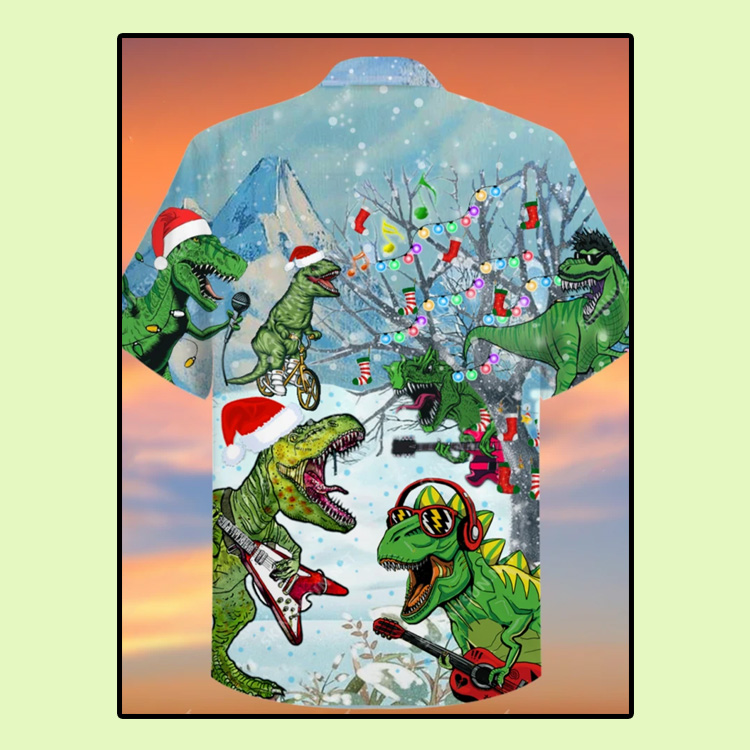 Dinosaur Merry Christmas hawaiian shirt 5 Dinosaur Merry Christmas hawaiian shirt3