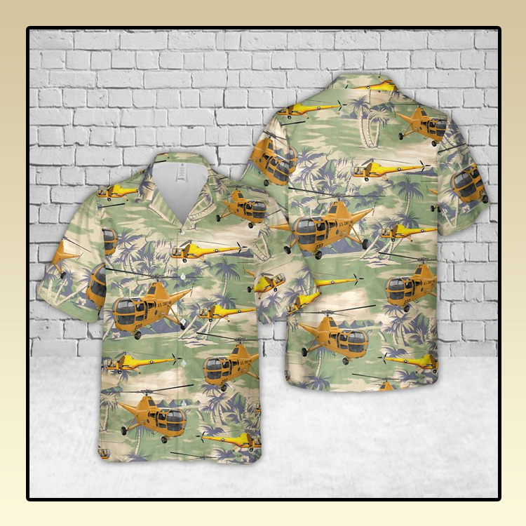 Coast Guard Sikorsky HO2 R5A Dragonfly Helicopter Short Sleeve Hawaiian Shirt + Short 4 Coast Guard Sikorsky HO2 R5A Dragonfly Helicopter Short Sleeve Hawaiian Shirt Short3