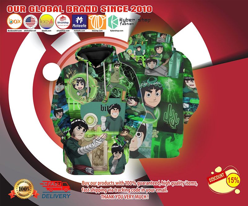 Rock Lee Naruto 3d over print hoodie 3 Rock Lee Naruto 3d over print hoodie 3