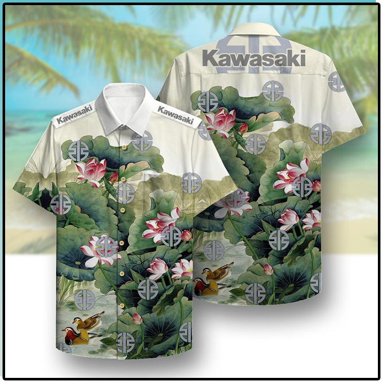 Kawasaki Lotus Hawaiian Shirt 3 Kawasaki Lotus Hawaiian Shirt1