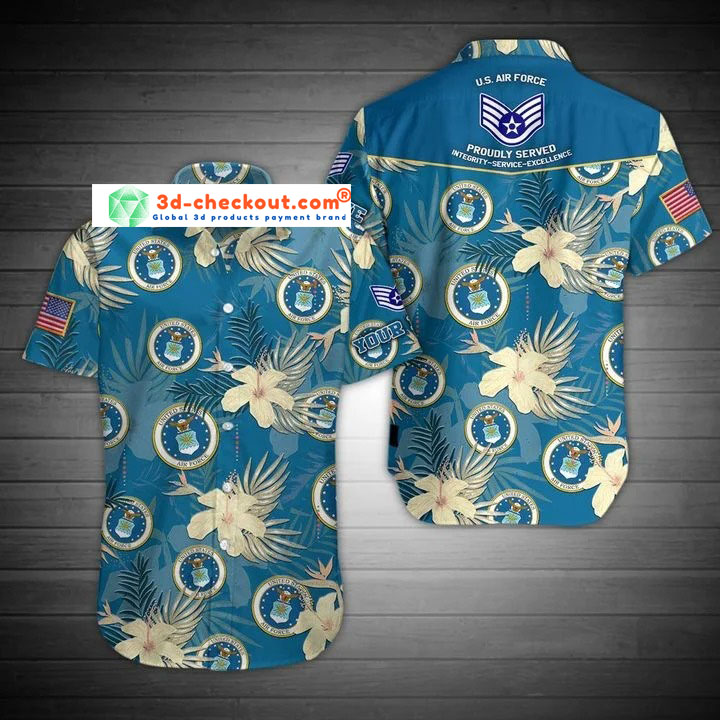 US air force proudly served custom name hawaiian shirt 2 US air force proudly served custom name hawaiian shirt