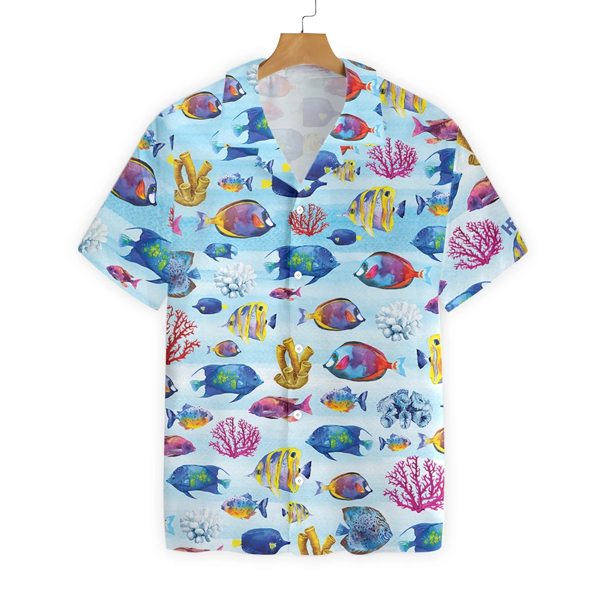 Fish and corals hawaiian shirt