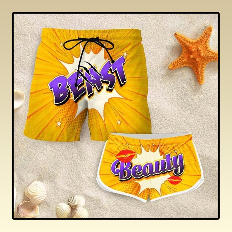Beast beauty Men Hawaiian Short and Women Board Short 4 Beast beauty Men Hawaiian Short and Women Board Short
